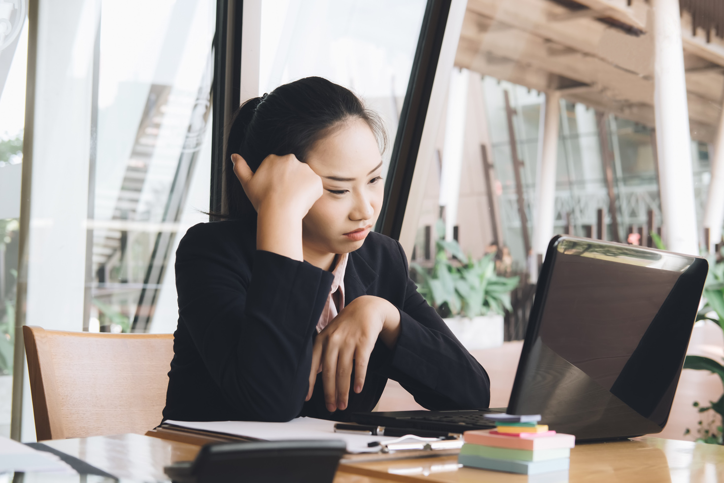 Woman Feeling Tired and Stressed